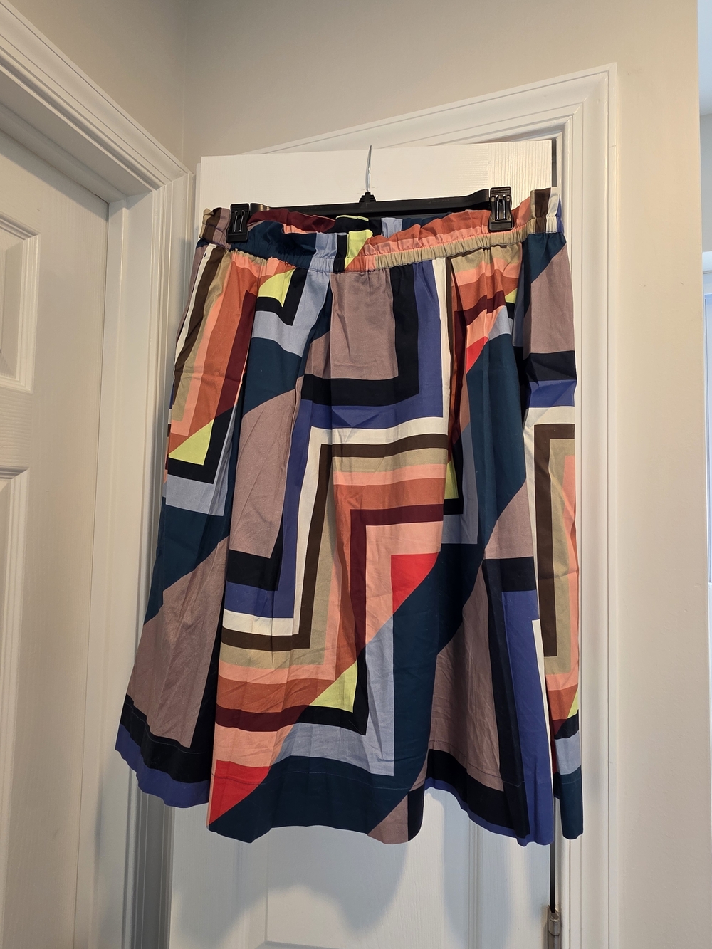 Eloquii Multi-Color Geometric Circle Skirt - Picture 4 of 5
